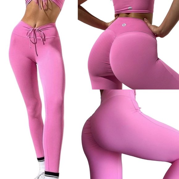 Tiger Mist Pants - Tiger Mist Active Bootcamp Tight Scrunch Leggings in Pink Women's Size XS